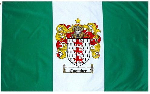 Coomber family crest coat of arms flag