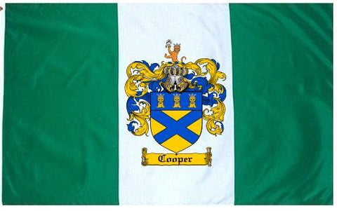 Cooper family crest coat of arms flag