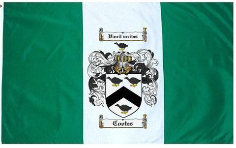 Cootes family crest coat of arms flag