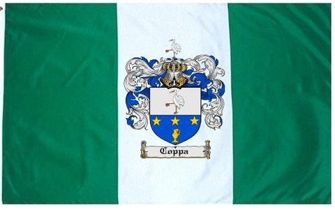 Coppa family crest coat of arms flag