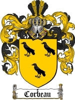 Corbeau coat of arms family crest download