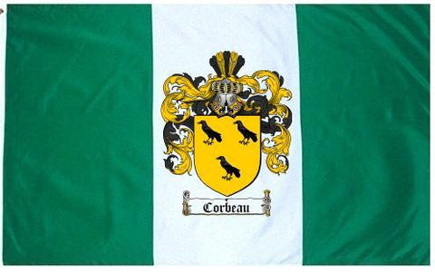 Corbeau family crest coat of arms flag
