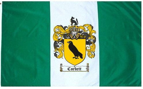 Corbett family crest coat of arms flag