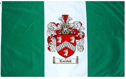 Cordall family crest coat of arms flag