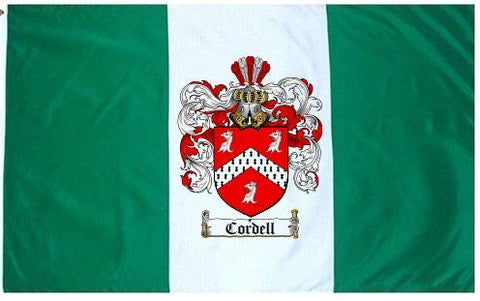 Cordell family crest coat of arms flag