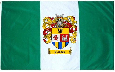Cordes family crest coat of arms flag
