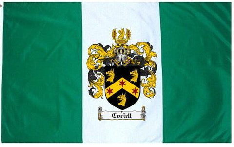Coriell family crest coat of arms flag