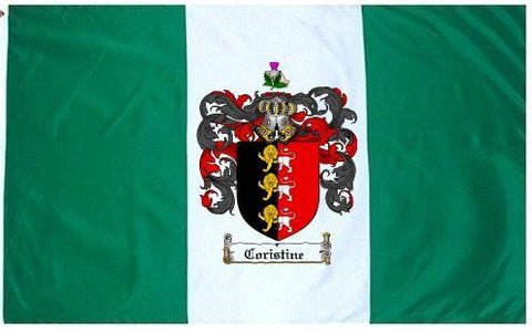 Coristine family crest coat of arms flag