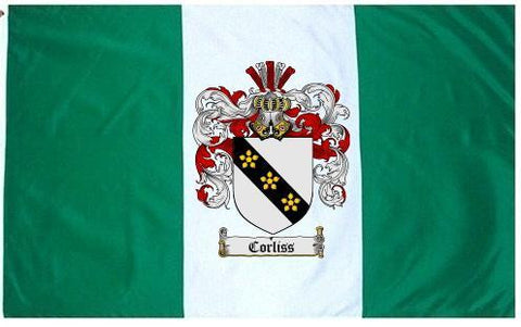 Corliss family crest coat of arms flag