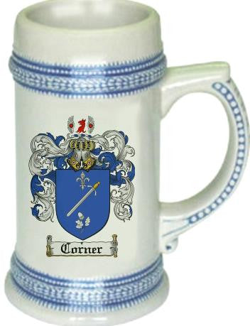 Corner family crest stein coat of arms tankard mug