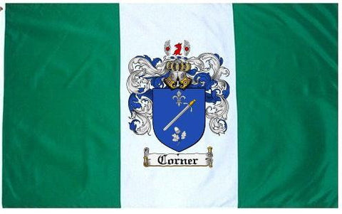 Corner family crest coat of arms flag