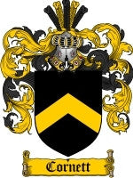 Cornett coat of arms family crest download