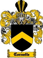 Cornette coat of arms family crest download