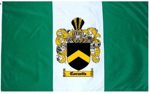 Cornette family crest coat of arms flag