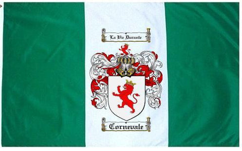 Cornevale family crest coat of arms flag
