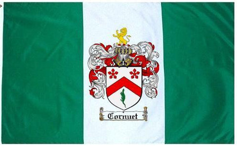 Cornuet family crest coat of arms flag