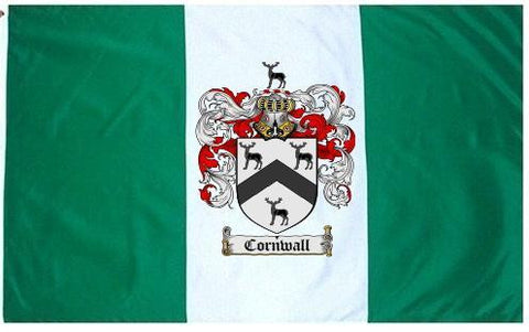 Cornwall family crest coat of arms flag