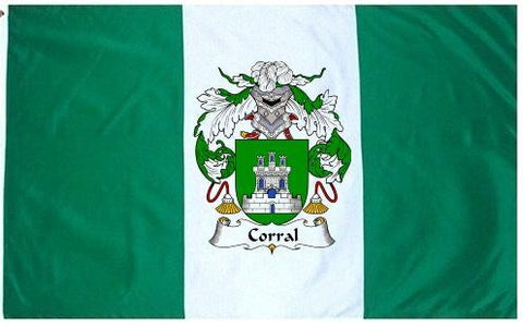 Corral family crest coat of arms flag