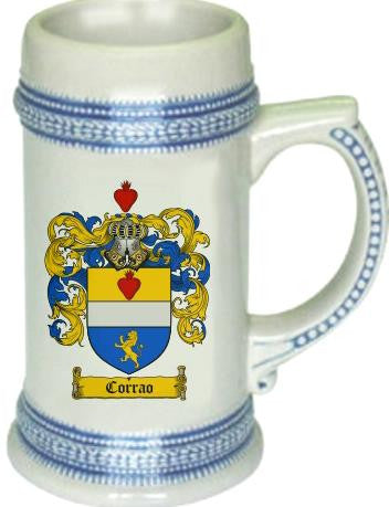 Corrao family crest stein coat of arms tankard mug