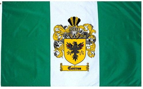 Correa family crest coat of arms flag