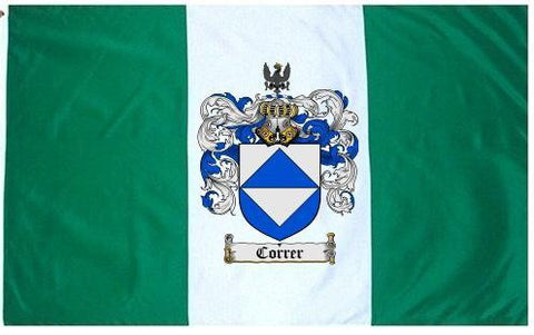 Correr family crest coat of arms flag
