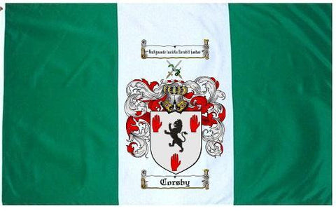 Corsby family crest coat of arms flag