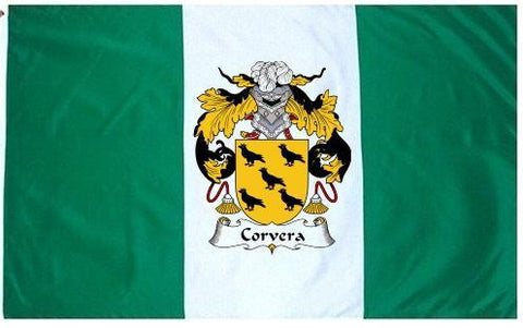 Corvera family crest coat of arms flag