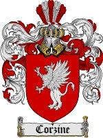 Corzine coat of arms family crest download