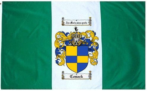 Cosack family crest coat of arms flag