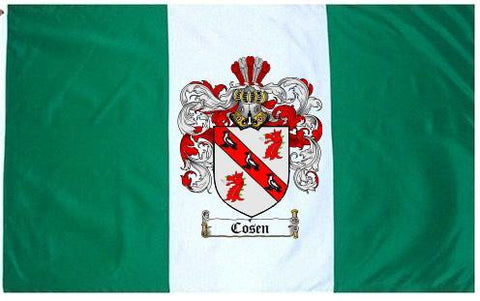Cosen family crest coat of arms flag