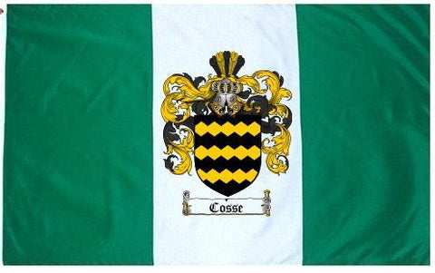 Cosse family crest coat of arms flag
