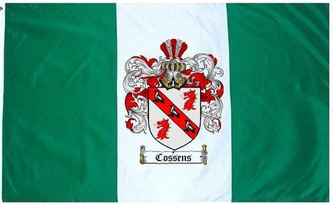 Cossens family crest coat of arms flag