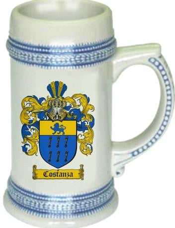 Costanza family crest stein coat of arms tankard mug