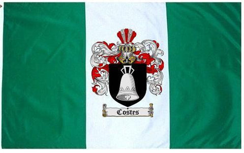Costes family crest coat of arms flag