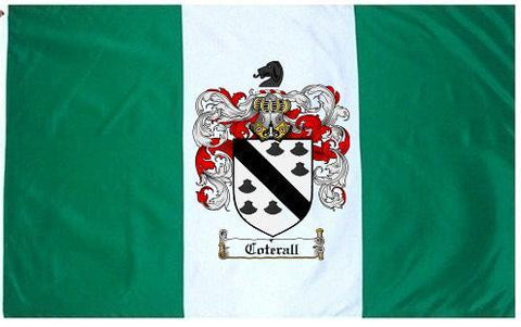 Coterall family crest coat of arms flag