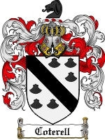 Coterell coat of arms family crest download