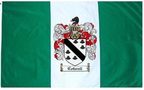 Coterell family crest coat of arms flag