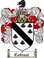 Cotraul coat of arms family crest download