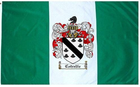Cotrellie family crest coat of arms flag