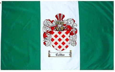 Cottee family crest coat of arms flag