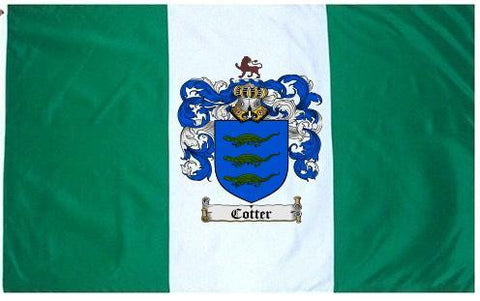 Cotter family crest coat of arms flag