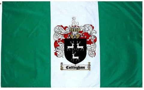 Cottingham family crest coat of arms flag