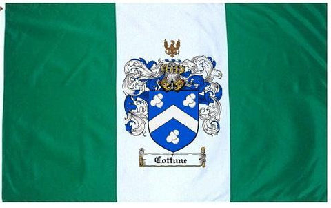 Cottune family crest coat of arms flag