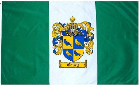 Couey family crest coat of arms flag