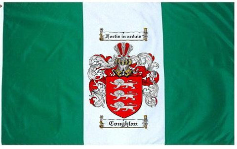 Coughlan family crest coat of arms flag