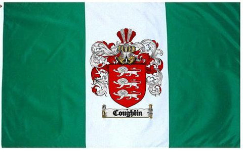 Coughlin family crest coat of arms flag