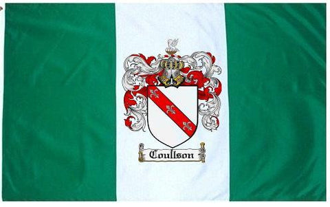 Coullson family crest coat of arms flag