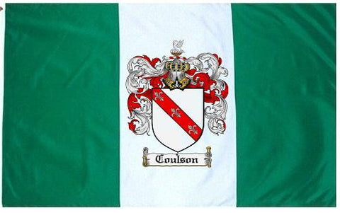 Coulson family crest coat of arms flag