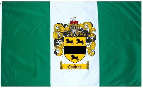 Coultas family crest coat of arms flag