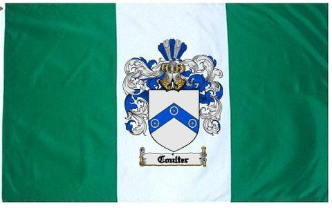 Coulter family crest coat of arms flag